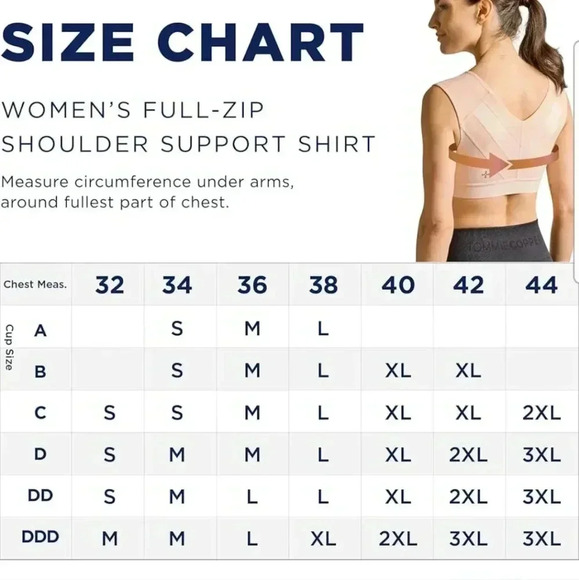 NWT Tommie Copper Black Shoulder Support Bra With Zipper 2XL Compression - Picture 13 of 13